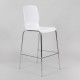 bar stool with backrest, white